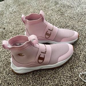 Champion Women's Pink High-Top Sneakers